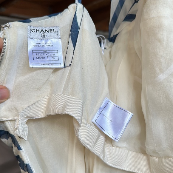 Chanel 2008 Resort Collection Silk Stripe Midi Dress - Picture 8 of 9